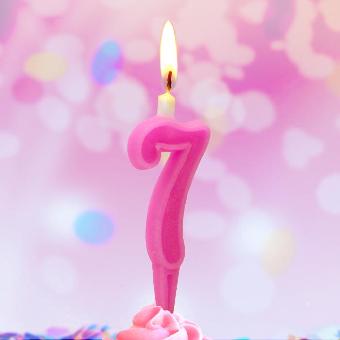 свеча тортовая цифра 7