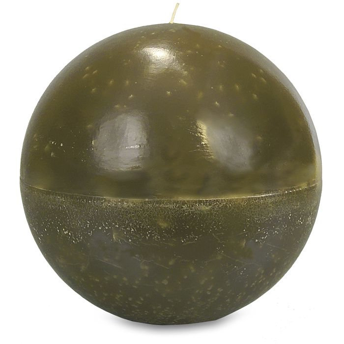 свеча шар d200 оливковый
