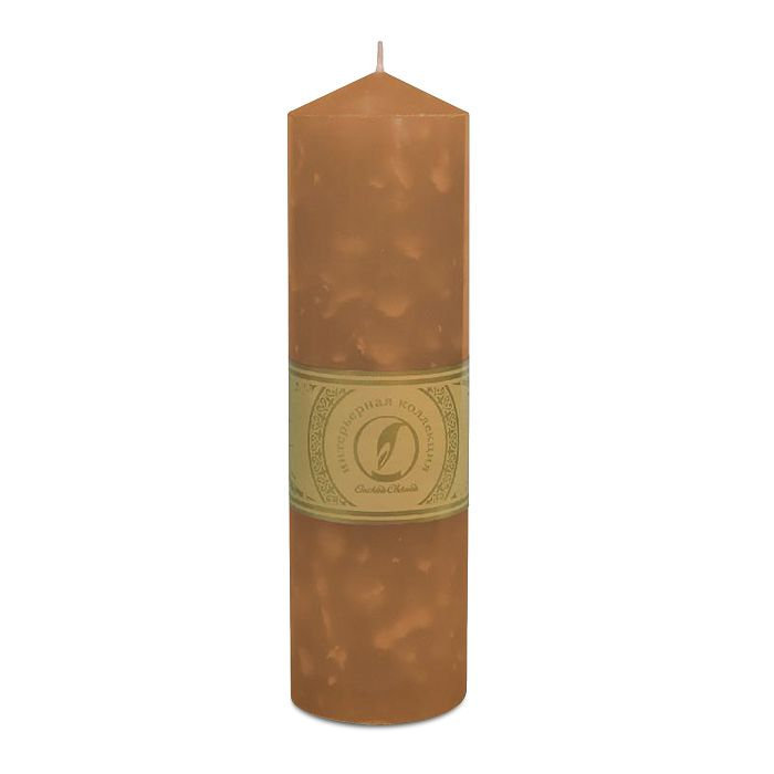 свеча цилиндр с конусом d70h250 коричневый