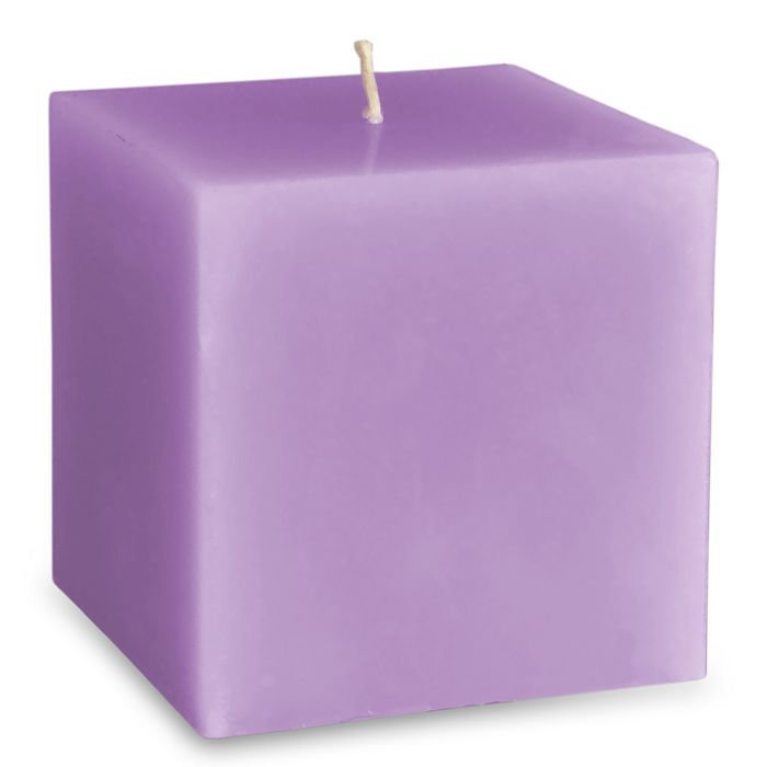 свеча куб 100 сиреневый