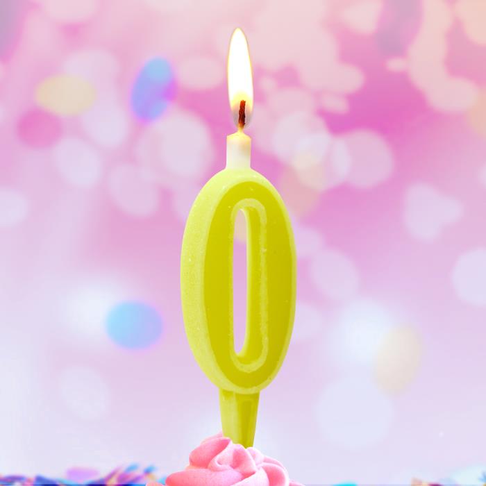 свеча тортовая цифра 0