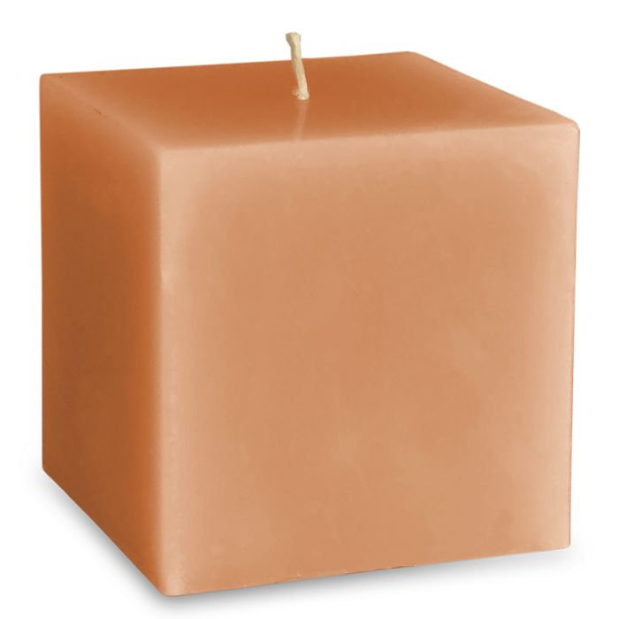 свеча куб 100 терракотовый