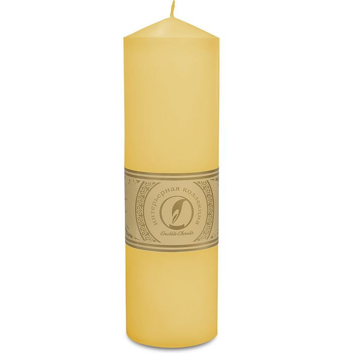 свеча цилиндр с конусом d70h250 желтый
