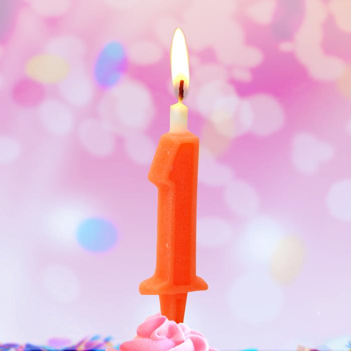 свеча тортовая цифра 1
